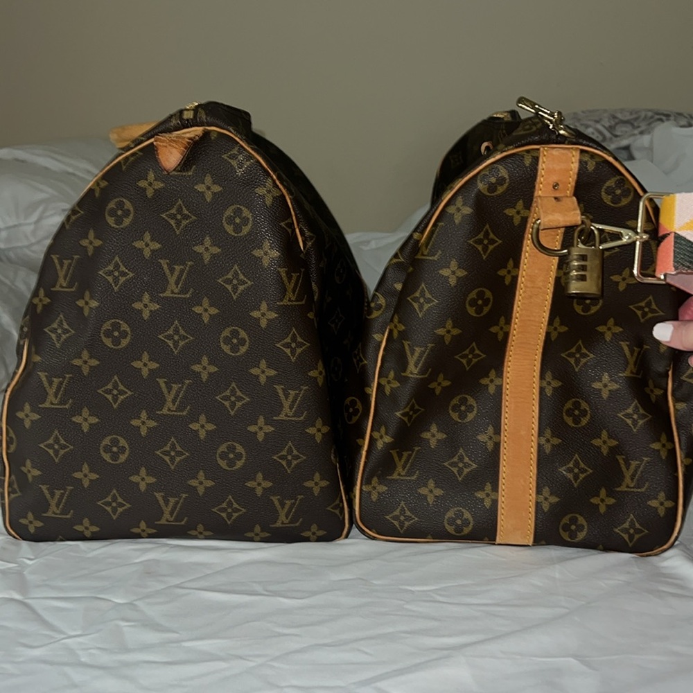 Authentic Keepall 55 Louis Vuitton Brown Monogram LV Vintage Large Travel Bag - Picture 13 of 17